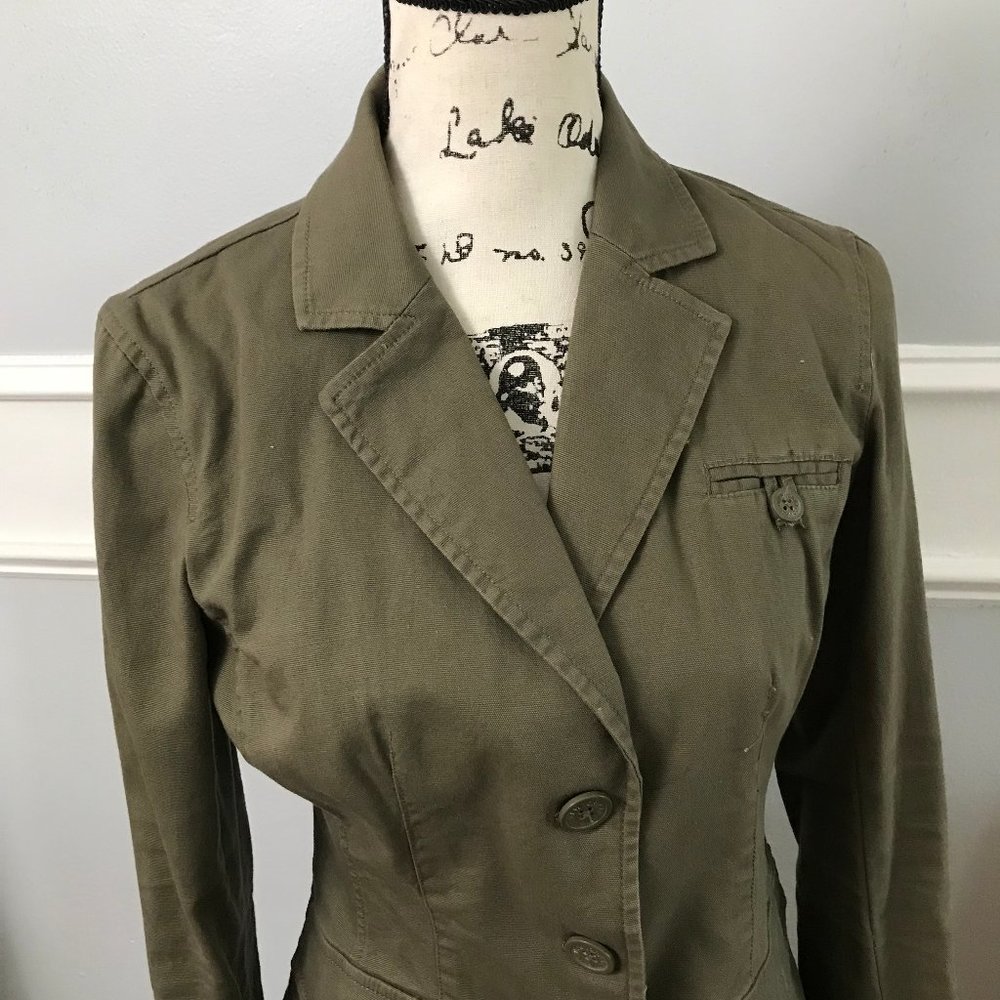 New York & Co Olive Green Jacket - Picture 2 of 7